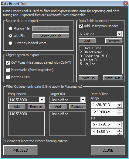 HuntMASTER Mission Data Export Wizard
